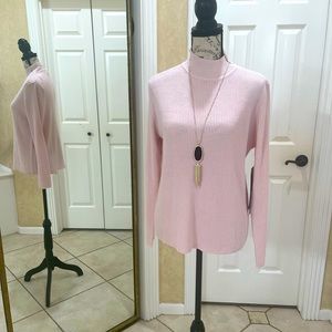 Mock turtleneck sweater with shimmer